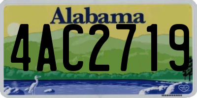 AL license plate 4AC2719