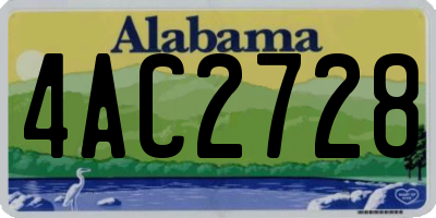 AL license plate 4AC2728