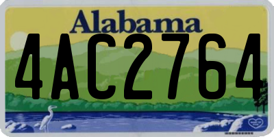 AL license plate 4AC2764