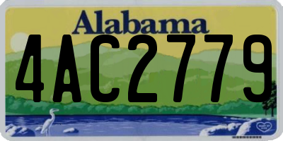 AL license plate 4AC2779