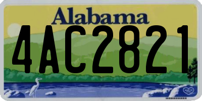 AL license plate 4AC2821