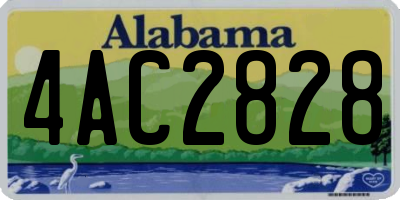 AL license plate 4AC2828
