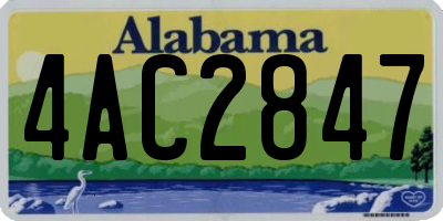 AL license plate 4AC2847