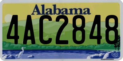AL license plate 4AC2848