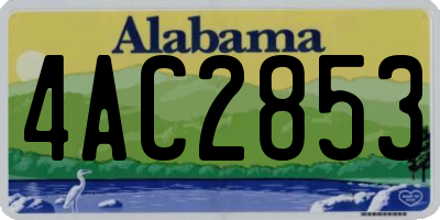 AL license plate 4AC2853