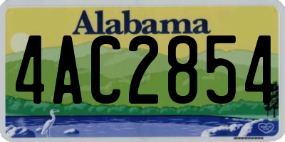 AL license plate 4AC2854