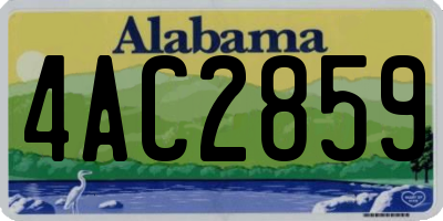 AL license plate 4AC2859
