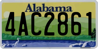 AL license plate 4AC2861