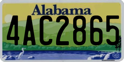 AL license plate 4AC2865