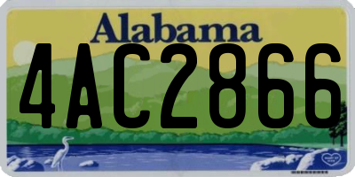 AL license plate 4AC2866