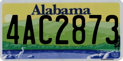 AL license plate 4AC2873