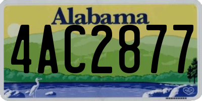 AL license plate 4AC2877