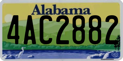 AL license plate 4AC2882