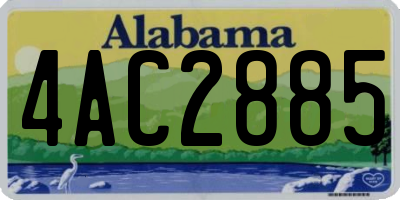 AL license plate 4AC2885
