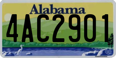 AL license plate 4AC2901