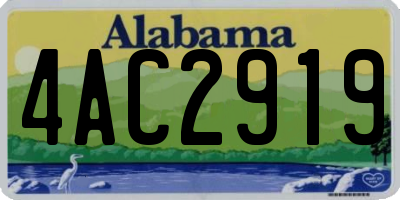 AL license plate 4AC2919