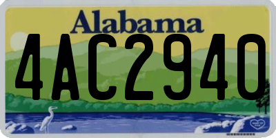 AL license plate 4AC2940