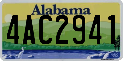 AL license plate 4AC2941