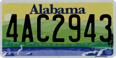 AL license plate 4AC2943