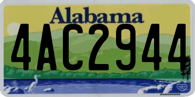 AL license plate 4AC2944
