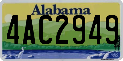 AL license plate 4AC2949