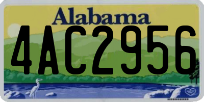 AL license plate 4AC2956