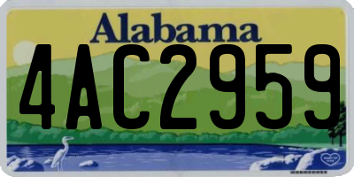 AL license plate 4AC2959