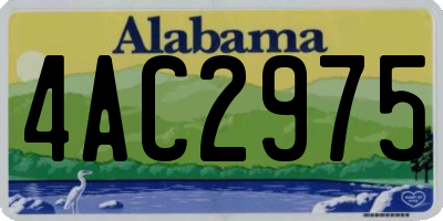 AL license plate 4AC2975