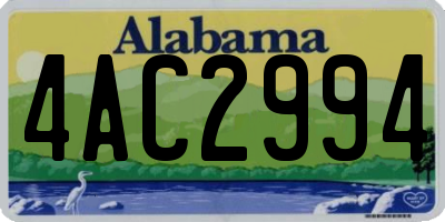 AL license plate 4AC2994