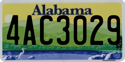 AL license plate 4AC3029