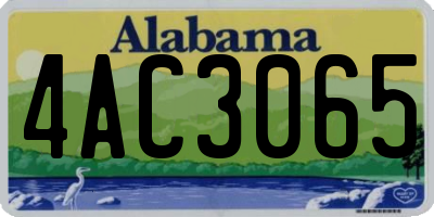 AL license plate 4AC3065