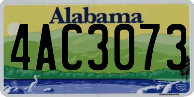 AL license plate 4AC3073