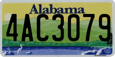 AL license plate 4AC3079