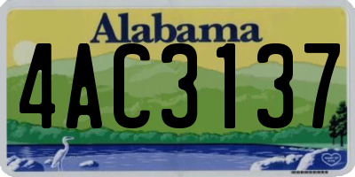 AL license plate 4AC3137