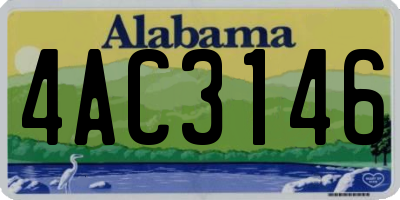 AL license plate 4AC3146