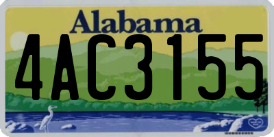 AL license plate 4AC3155