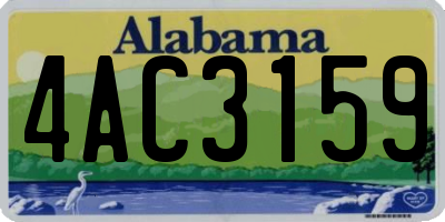 AL license plate 4AC3159