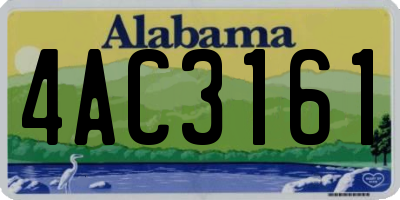 AL license plate 4AC3161