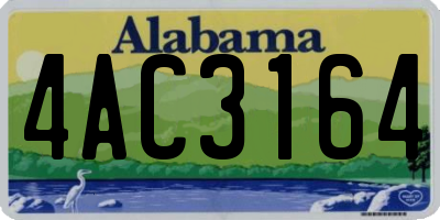 AL license plate 4AC3164