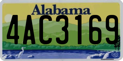 AL license plate 4AC3169