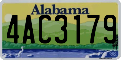 AL license plate 4AC3179