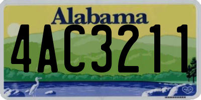 AL license plate 4AC3211