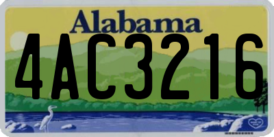 AL license plate 4AC3216