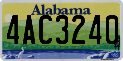 AL license plate 4AC3240