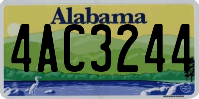 AL license plate 4AC3244