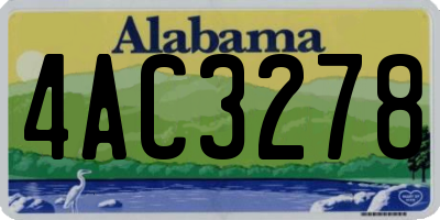 AL license plate 4AC3278