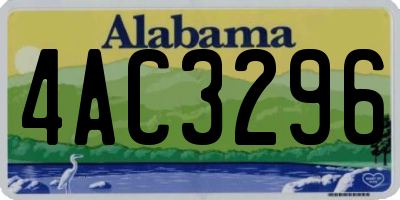 AL license plate 4AC3296