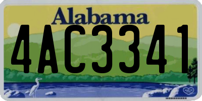 AL license plate 4AC3341