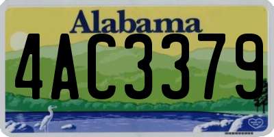 AL license plate 4AC3379