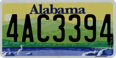 AL license plate 4AC3394